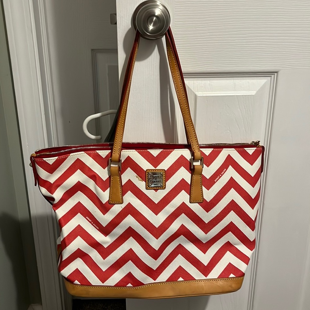 Dooney & Bourke Chevron Red Tote
